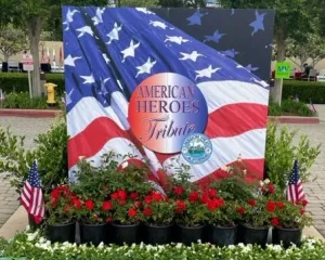 Memorial Tribute with American Flag